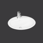 Catalina 21" Oval Drop-In Sink - Silo - Angled - with Faucet