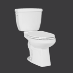 Cato 5730BEXU Unlined Tank with bowl Two Piece Toilet Silo Angled