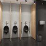 Kobly Wall Mounted Urinal in Matte Black - Room Scene